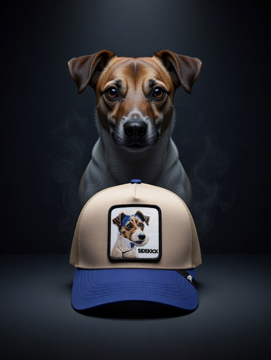 Gorra Sidekick Beige con Azul