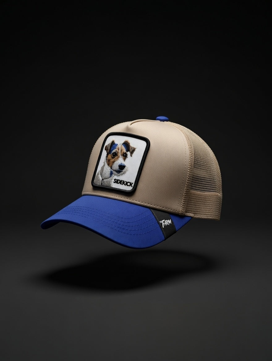 Gorra Sidekick Beige con Azul