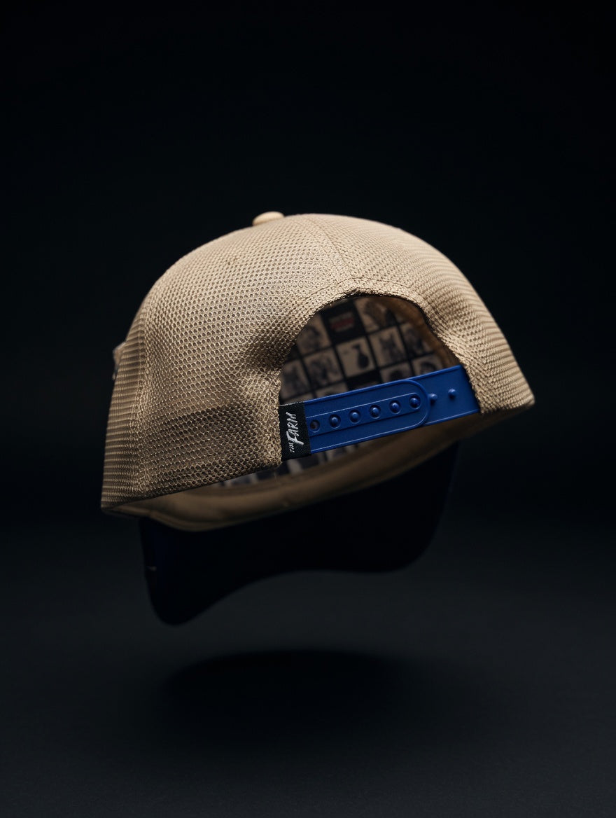 Gorra Sidekick Beige con Azul